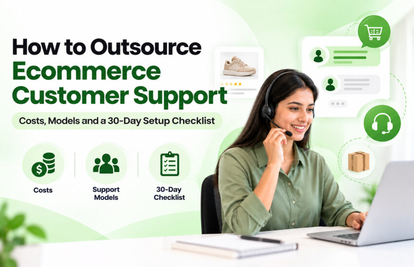 Ecommerce customer support outsourcing team managing customer queries, orders, and support tickets